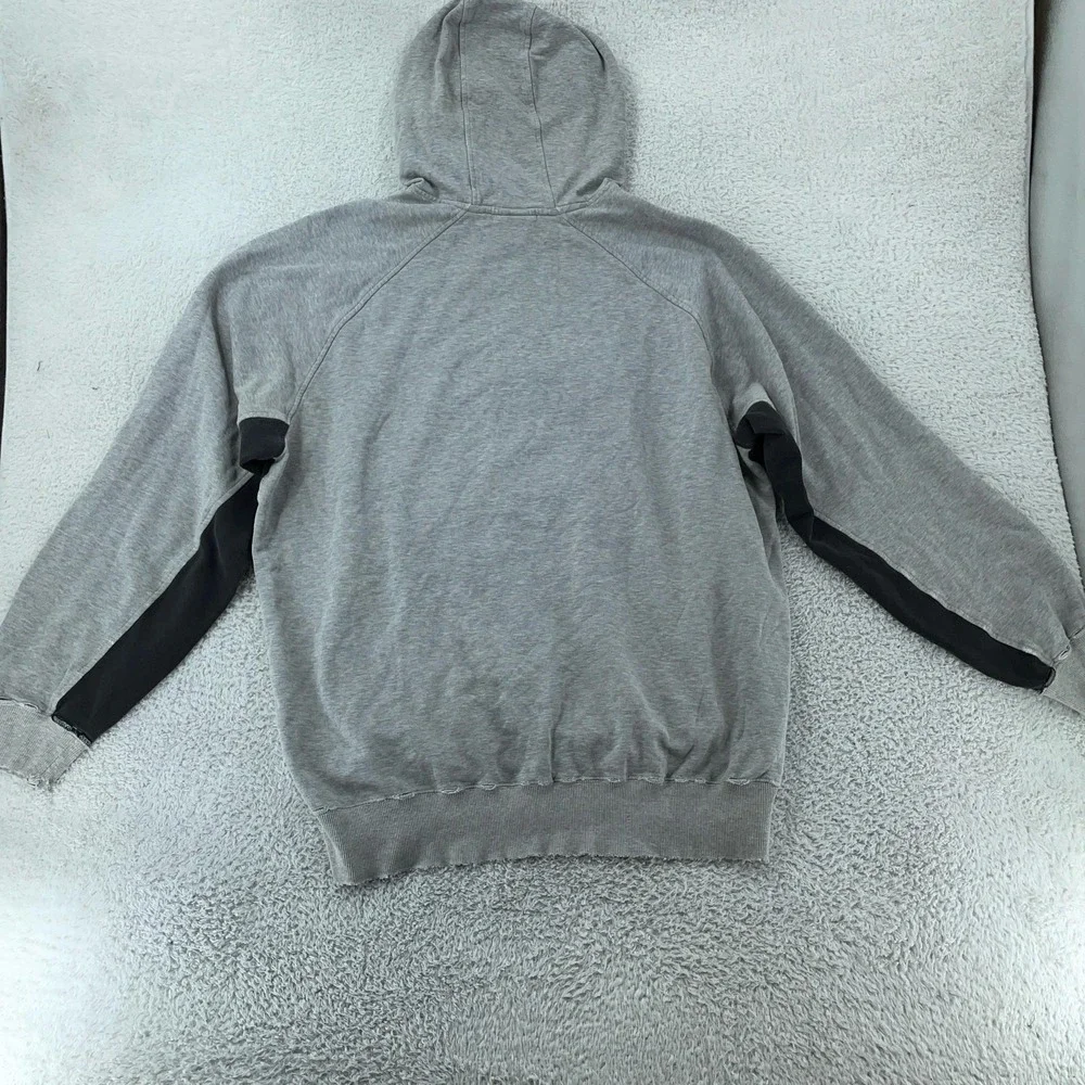 Distressed Vintage Adidas Hoodie‎ Mens XL Gray Raglan Pullover Sweatshirt